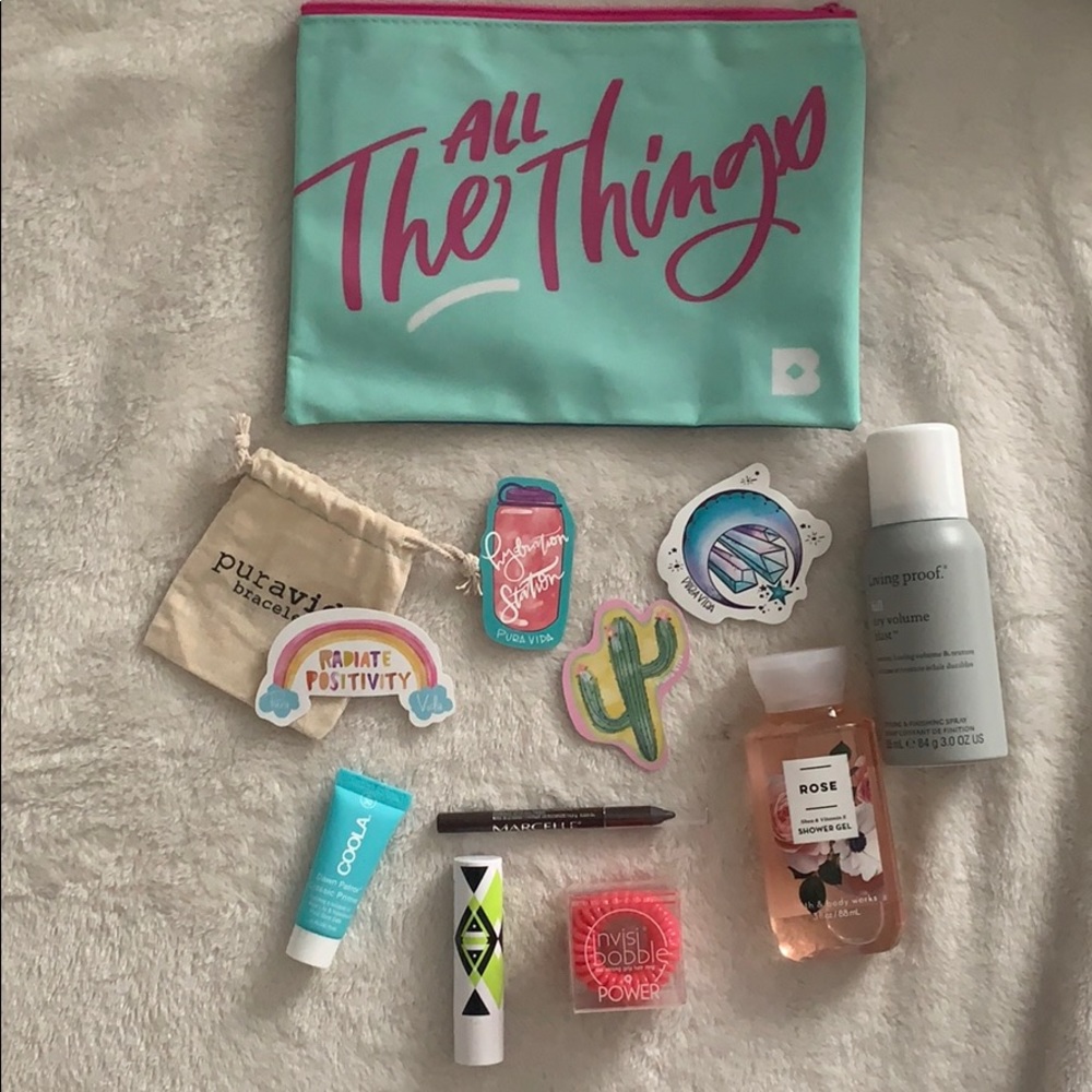 Bag of beauty items